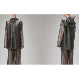 RAINS NEW Unisex Rain 12010 Jacket in Mist Size Large MSRP $110.